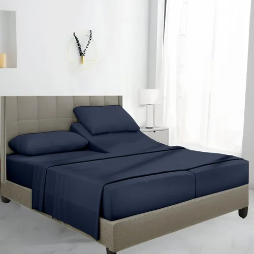 Vista 8 de SKY BEDDINGS Juego de sábanas individuales – Sábanas 100% algodón para cama individual – Juego de sábanas de 600 hilos individual con bolsillo Blanco