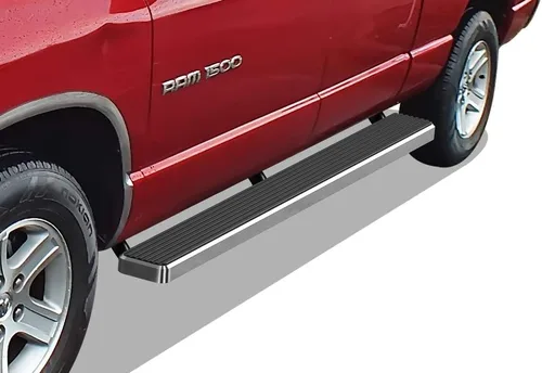 Vista 8 de iBoard placas todoterreno para 2002-2008 Dodge Ram 1500 2003-2009 Ram 2500/3500 cabina cuádruple, Negro