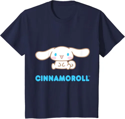 Vista 91 de Cinnamoroll Character Front and Back T-Shirt S Negro