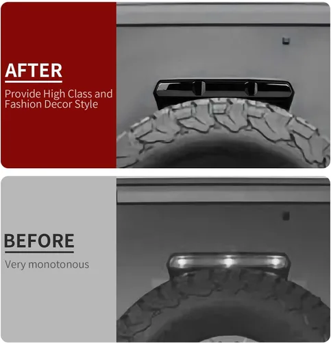 Vista 4 de Linskip 3ª cubierta de luz de freno compatible con Bronco Raptor 2022-2025, tercer protector de freno trasero centro alto para accesorios Bronco