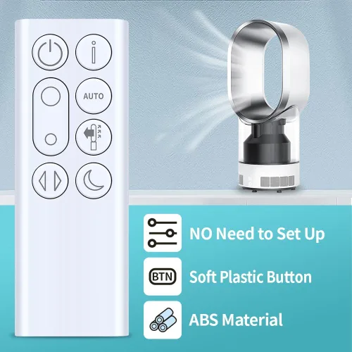 Vista 4 de Nuevo mando a distancia de repuesto compatible con Dyson TP04 TP7C Ventilador de torre purificadora Air Pure Cool de doble dirección, blanco