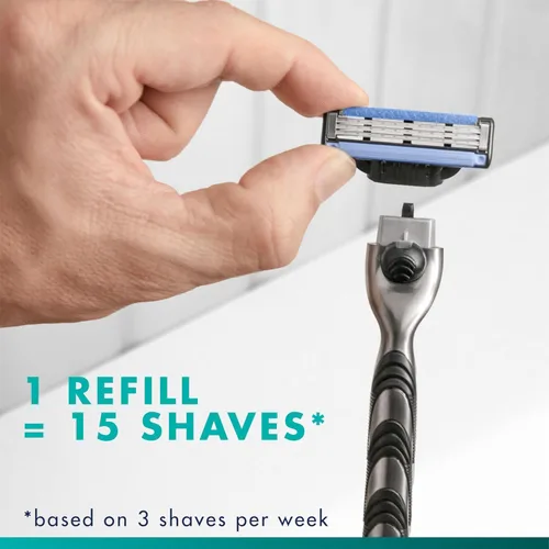 Vista 6 de Gillette Mach3 Maquinilla de afeitar para hombres, 1 mango de afeitar + 2 repuestos de cuchilla