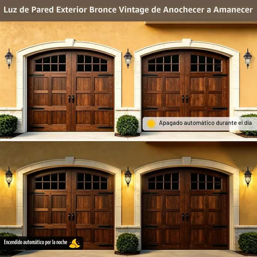 Vista 4 de Lámpara de pared para exteriores con sensor de anochecer a amanecer, accesorio de linterna de pared exterior de 18 pulgadas para casa, iluminación