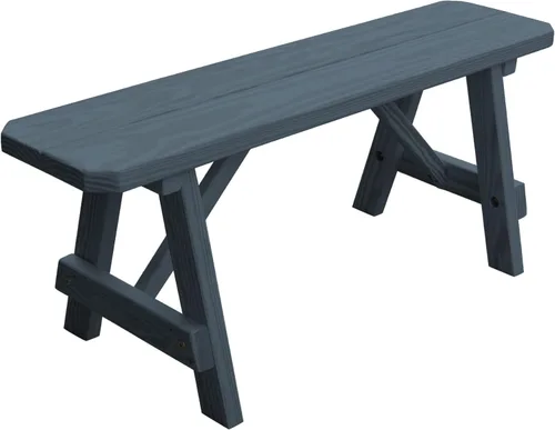 Vista 8 de Furniture Barn USA Banco tradicional de pino tratado a presión de 2 pies, tinte de cedro