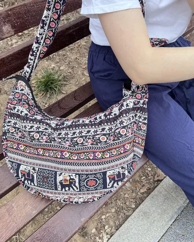 Vista 2 de Karresly - Bolsa bandolera para mujer con correa ajustable, estilo Thai