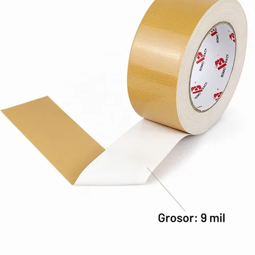 Vista 3 de BOMEI PACK Cinta adhesiva color beige bronceado, resistente, 0.354 in de grosor, 2 pulgadas x 30 yardas, flexible, sin residuos, impermeable