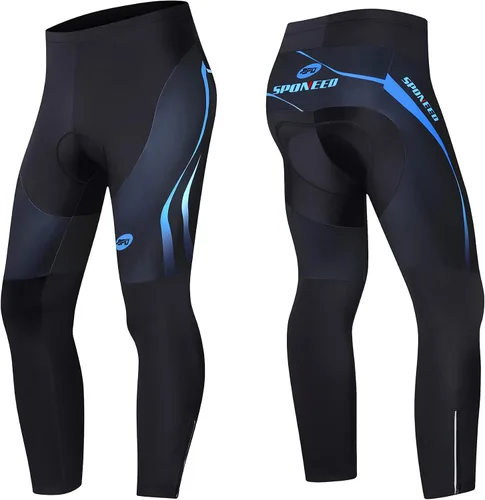 Vista 12 de sponeed Pantalones de bicicleta para hombre, 4D, acolchados, mallas de ciclismo de carretera, leggings para ciclista al aire libre, ropa de ciclismo