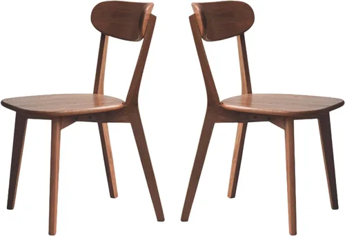 Vista 31 de Silla de comedor de madera maciza para cocina (1, negro) Contoured seat for comfort. Non-slip feet, sturdy wood. Quick assembly. For dining
