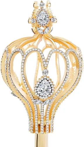 Vista 3 de Royal Cross - Varita mágica para fiesta de Navidad, accesorio para disfraz (dorado)