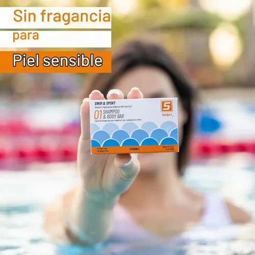 Vista 4 de Barra de jabón de champú de natación para cabello y cuerpo