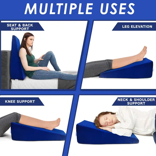 Vista 3 de Elevador de cuña de cama para reflujo ácido, dormir, control de postura, almohada de maternidad, recuperación de cirugía, elevación de 7.5 pulgadas