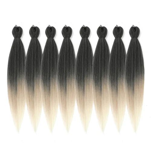 Vista 41 de Cabello trenzado preestirado - 12 pulgadas, 8 paquetes, cabello trenzado corto natural negro para trenzas torcidas o en caja, extensiones de cabello