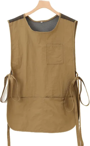 Vista 3 de Chef Apron-Cross Back Apron for Men Women with Adjustable Straps and Large Pockets,Canvas