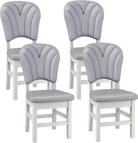 Vista 23 de Upholstered Leather Dining Room Chairs, Dining Chairs Set Kitchen Chair with Solid Wood Legs, Dining Room Side Chair for Bedroom, Vanity, Living