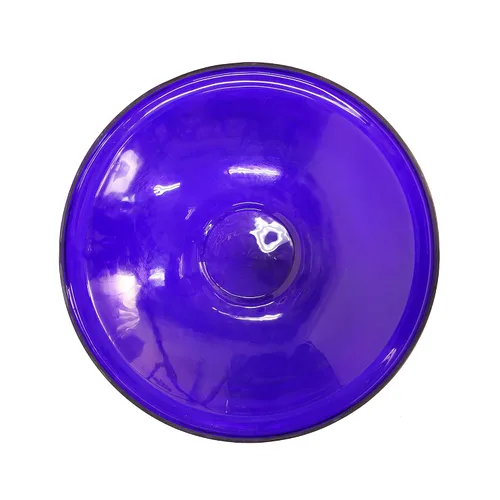 Vista 6 de Achla Designs Cuenco de vidrio agrietado, 14 pulgadas, azul cobalto