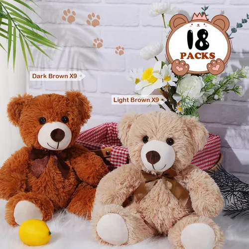 Vista 7 de Zhanmai 18 osos de peluche de 14 pulgadas, regalos a granel, juguetes de oso de peluche para cumpleaños, baby shower, graduación, recuerdos