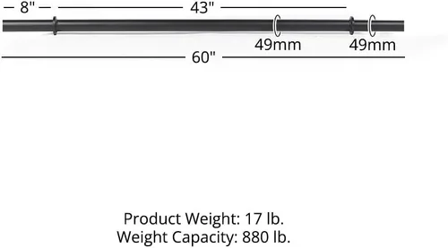 Vista 5 de Titan Fitness Axle Barbell, Fat Grip Strength Training, Olympic Bar, Powder-Coated Steel