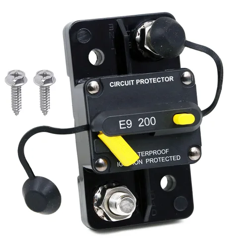 Vista 15 de Disyuntor manual de 12 V, 24 V, 15 A, reinicio manual para automóvil, RV, solar, marina, automoción, 12 voltios, 32 V CC, disyuntor de motor
