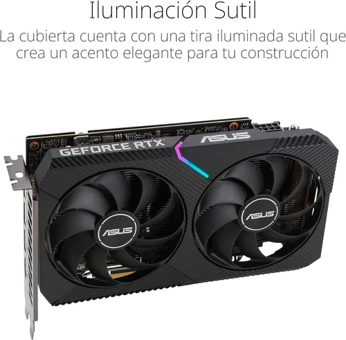 Vista 4 de ASUS Dual NVIDIA GeForce RTX 3060 OC Edition 8GB GDDR6 (PCIe 4.0, 8GB GDDR6, HDMI 2.1, DisplayPort 1.4a)
