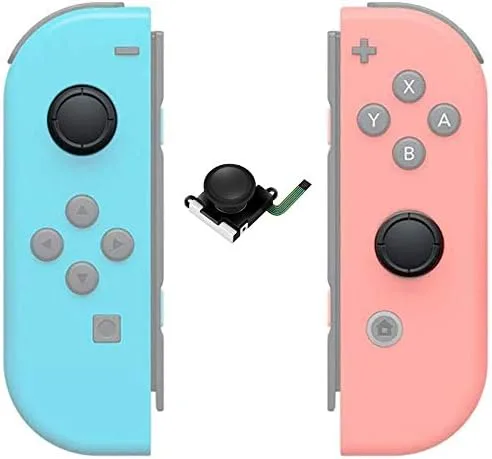 Vista 4 de RGEEK 2 Pack 3D Analog Joystick Thumb Sticks Replacements for Nintend Switch Joy Con Controlle Switch Lite Replacement LeftRight Repair Analog