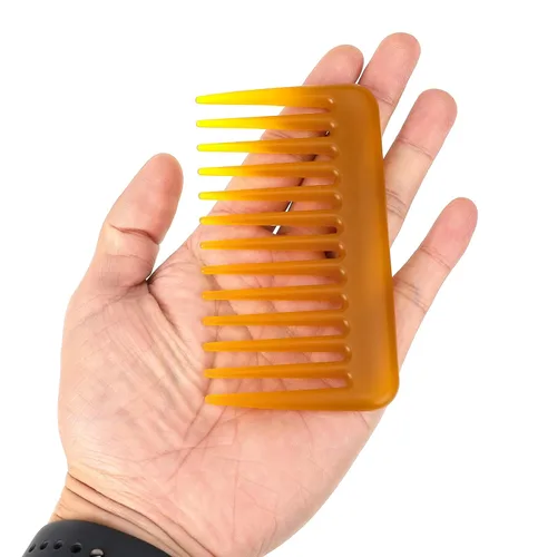 Vista 2 de Mini peine de dientes anchos, pequeño peine desenredante de viaje, peine de pelo rizado, peine portátil para ducha, peine húmedo para mujeres, peine