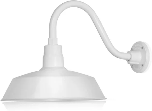 Vista 26 de 14 pulgadas. RLM Warehouse - Pantalla con brazo de cuello de cisne y bombilla Led A19 5000K de 9W