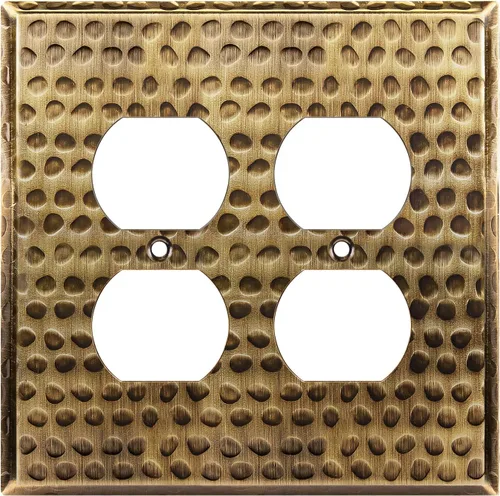 Vista 11 de LIDER Placa de pared de metal para receptáculo dúplex, cubierta de salida de acero inoxidable, resistente a la corrosión, tamaño mediano de 1