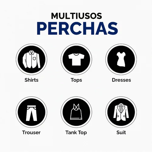 Vista 8 de Closetselect Perchas ultra resistentes, paquete de 28 unidades, perchas