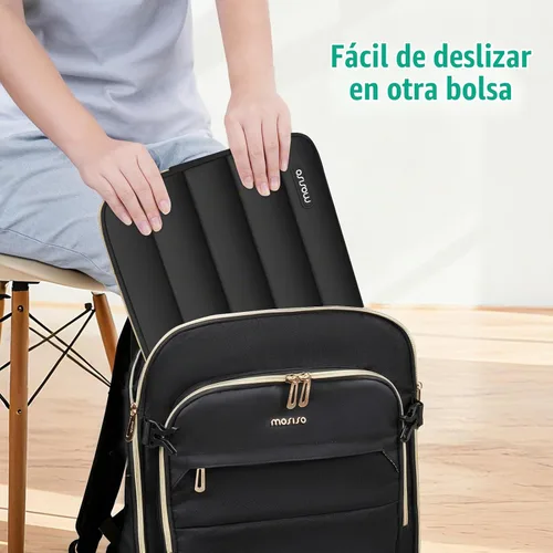 Vista 7 de MOSISO Laptop Case 13.3 inch,13-13.3 inch Puffy Laptop Sleeve Carrying Case Negro