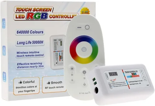 Vista 7 de RGBW RGB 4PIN 5PIN Controlador de tira LED 2.4GHz RF Pantalla táctil inalámbrica Control remoto 5050SMD 3528 RGBWW RGBCW LED Strip LED Bombilla