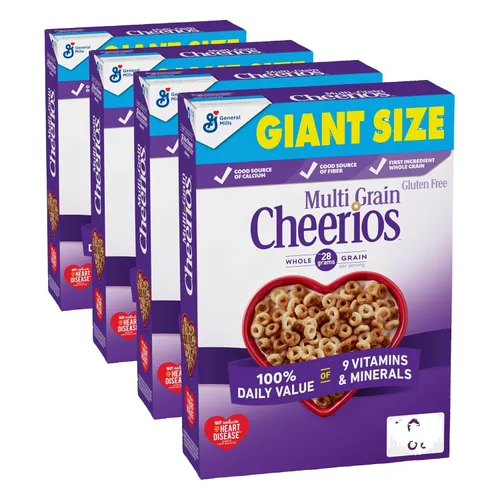 Vista 10 de Cheerios multigrano, cereales para el desayuno saludables para el corazón, sin gluten, 9 onzas