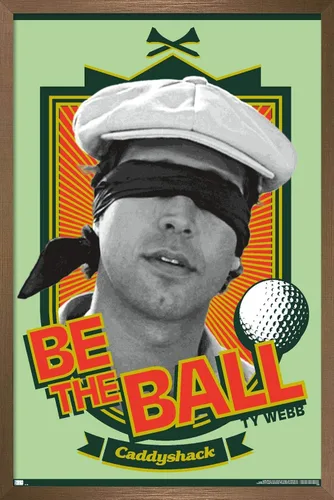 Vista 40 de Trends International Caddyshack - Póster de pared Be the Ball, 14.725 x 22.375 pulgadas, versión enmarcada de madera de granero