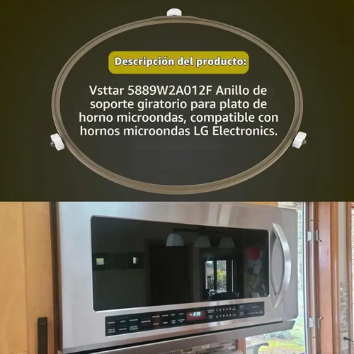 Vista 4 de 5889W2A012F Horno de microondas Placa giratoria Anillo de soporte