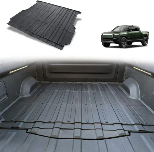 Vista 12 de BestEvMod Compatible con Rivian R1T R1S Tapete para maletero delantero todo clima Material TPE Goma Forro de carga Rivian R1T R1S 2022 2023 2024