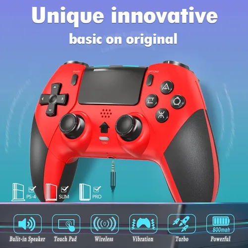 Vista 2 de TECHPEIN Wireless Controller Compatible with PS4ProSlimPC, Game Remote for Playstation 4 Controller with Enhanced Precision JoystickTurboDouble