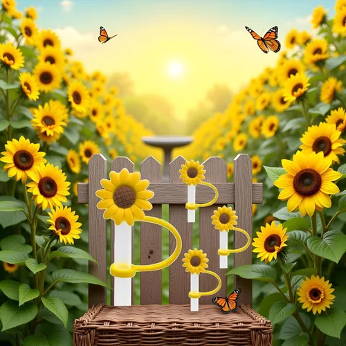 Vista 5 de 4 dispensadores de paja para beber, tapón de paja de girasol, tapones reutilizables a prueba de salpicaduras, herramienta de cocina, puntas