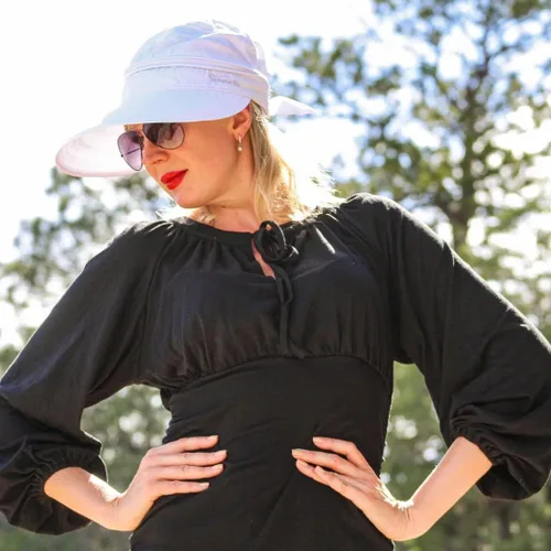 Vista 8 de Simplicity - Sombrero con protección solar UV UPF 50 para mujer, convertible en visera para playa
