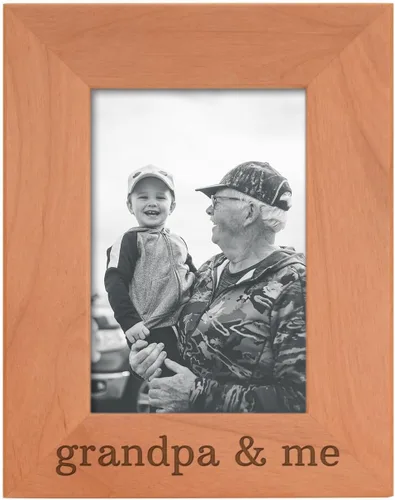 Vista 29 de Personalized Gifts Grandpa Gift Grandpa and Me Grandchild - Marco de fotos de madera natural grabado de 4 x 6 pulgadas, diseño de paisaje
