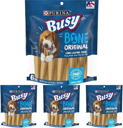Vista 16 de Purina Busy Bone - Golosinas masticables para perros adultos, originales, bolsa de 10