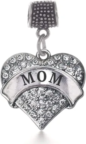 Vista 10 de Inspired Silver - dije de corazón pavé de plata para pulsera con joyería de circonitas cúbicas