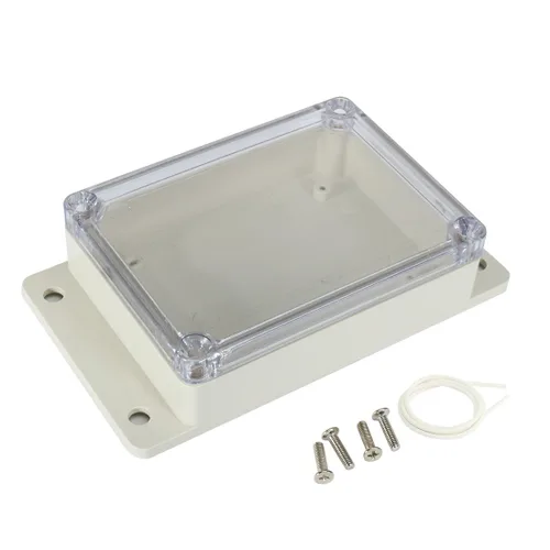 Vista 8 de Caja de conexiones de plástico ABS impermeable a prueba de polvo, recinto universal para proyectos eléctricos con cubierta transparente