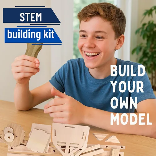 Vista 2 de PATHFINDERS Leonardo da Vinci Trebuchet STEM Kit - Construye tu propio motor de asedio medieval - Modelo educativo de madera para adolescentes