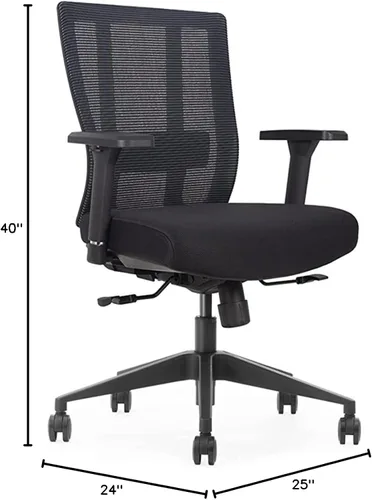 Vista 3 de Bitchair - Silla ergonómica de malla para sala de conferencias, silla de escritorio para computadora con brazos ajustables en altura, silla