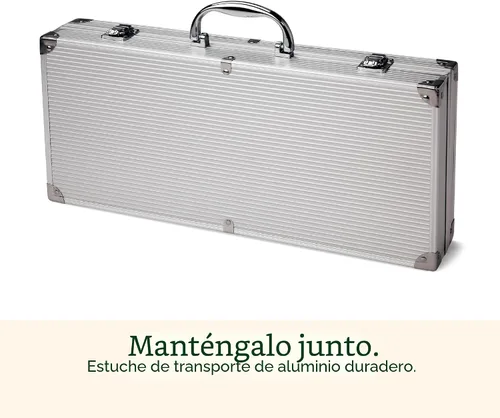 Vista 6 de Cuisinart Juego de Herramientas de Parrilla Deluxe, Juego de Parrilla de 20 Piezas, Accesorios para Barbacoa con Estuche de Aluminio, Accesorios