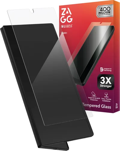 Vista 15 de ZAGG Glass+ - Protector de pantalla para Samsung Galaxy Z Flip7 (solo pantalla frontal), 3 veces más fuerte, resistente a los arañazos, resistente a