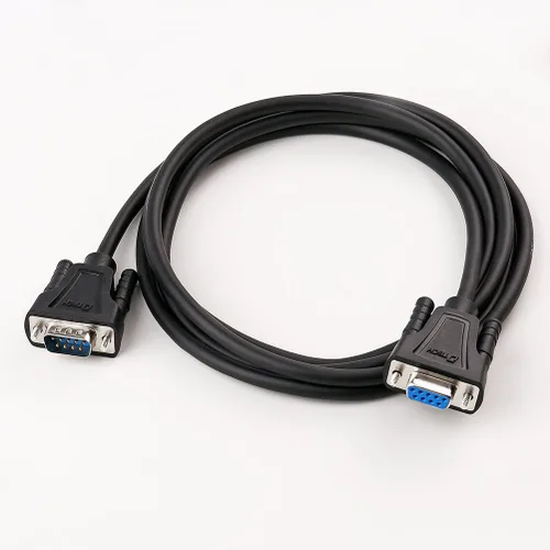 Vista 2 de DTech Extensión de cable serie RS232 de 5 pies macho a hembra de 9 pines rectos