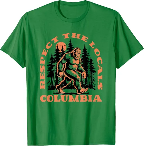 Vista 4 de Columbia Bigfoot Respect the Locals - Camiseta retro Sasquatch