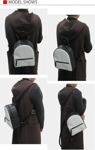 Vista 7 de Amzbeauty Mini mochila de cuero para mujeres y niñas, pequeña bolsa de compras casual