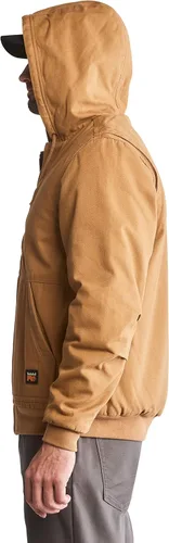 Vista 3 de Timberland PRO Chaqueta con capucha de lona con forro Gritman para hombre Marrón