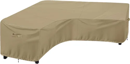 Vista 9 de OutdoorLines Funda seccional curvada impermeable para exteriores, resistente a los rayos UV, resistente al viento, para terraza, césped y patio